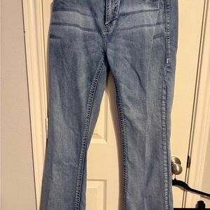 Rock & Roll Denim Mens Double Barrel Bootcut jeans 34/32 light wash EUC